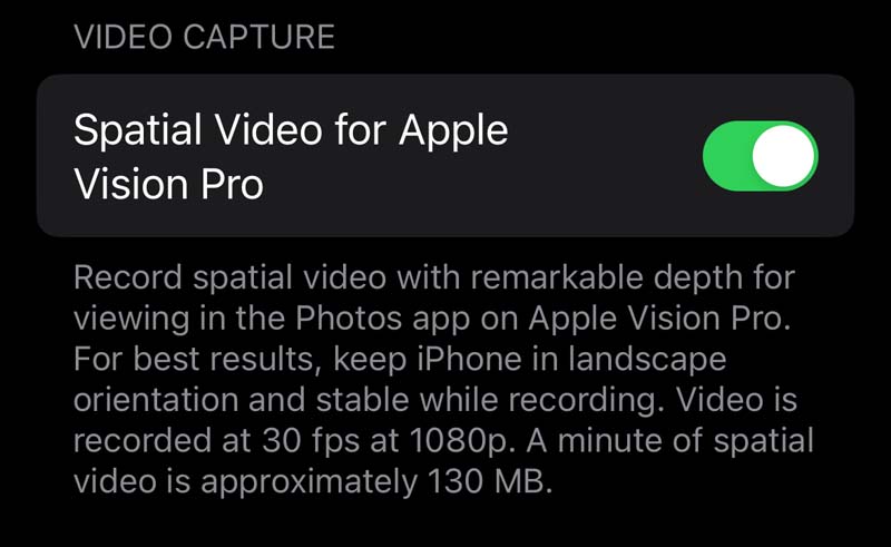 Spatial Video for Apple Vision Pro on iPhone 