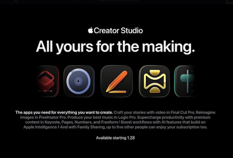 Apple Creator Studio: New $12.99/mo Subscription Bundle for Creators